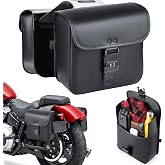 Nomad Motorcycle Saddlebags &ndash; 16L (8Lx2) Universal Throw Over Saddle Bag for Cruiser, Touring &amp; Chopper Bikes &ndash; Heavy Duty, Waterproof, Secure Numeric Lock, Easy Mount, Rider Storage