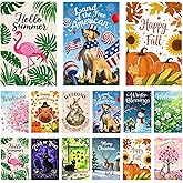 12-Pack Seasonal Garden Flags Set – Double-Sided 3-Layer Polyester Yard Flags with Sun-Blocking Fabric, 12x18 Inch Weatherproof Holiday Outdoor Decor for All Seasons, Includes Valentine’s Day, Easter, 4th of July, Halloween, Thanksgiving, Christmas & More