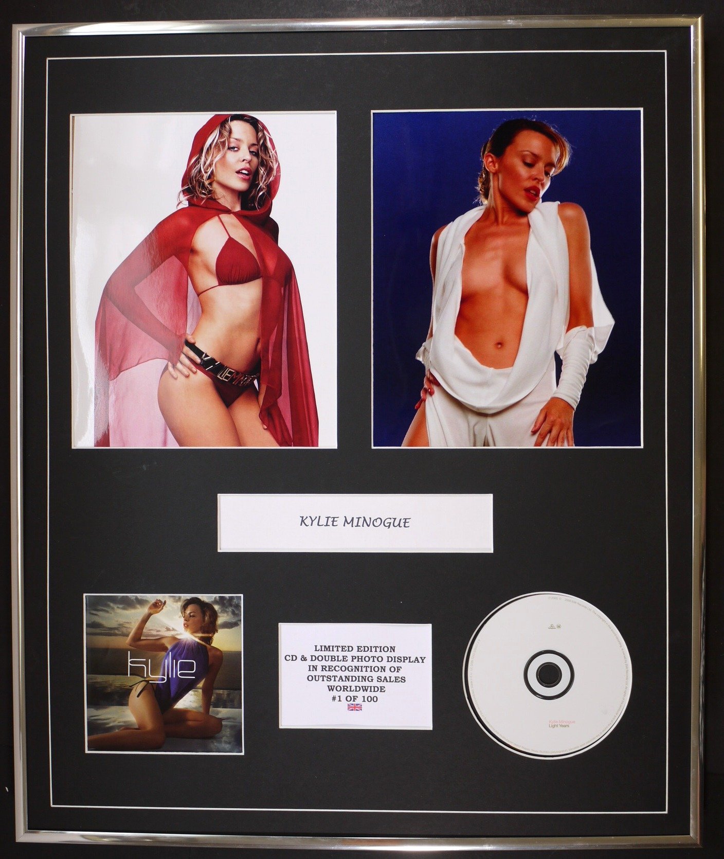 KYLIE MINOGUE/CD & DOUBLE PHOTO DISPLAY/LTD. EDITION/COA/LIGHT YEARS