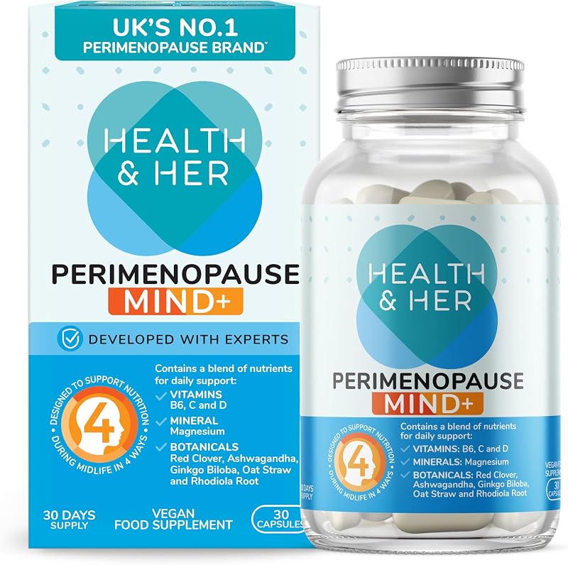 Health and Her Perimenopause Mind+ Supplements for Women 30 Capsules