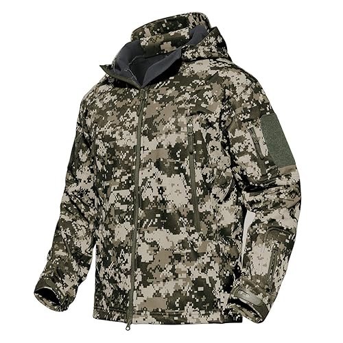 MAGCOMSEN Men's Tactical Army Outdoor Coat Camouflage Softshell