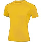 Runceptual Youth Boys Compression Shirt Short Sleeve Kids Quick Dry Base Layer Undershirt Basketball Athletic T-Shirt