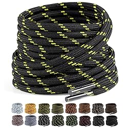 Puzeam 2 Pairs Work Boots Shoe Laces 4.5mm Heavy
