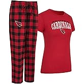 Concepts Sport Women's NFL Avondale T-Shirt & Pants Flannel PJ Set