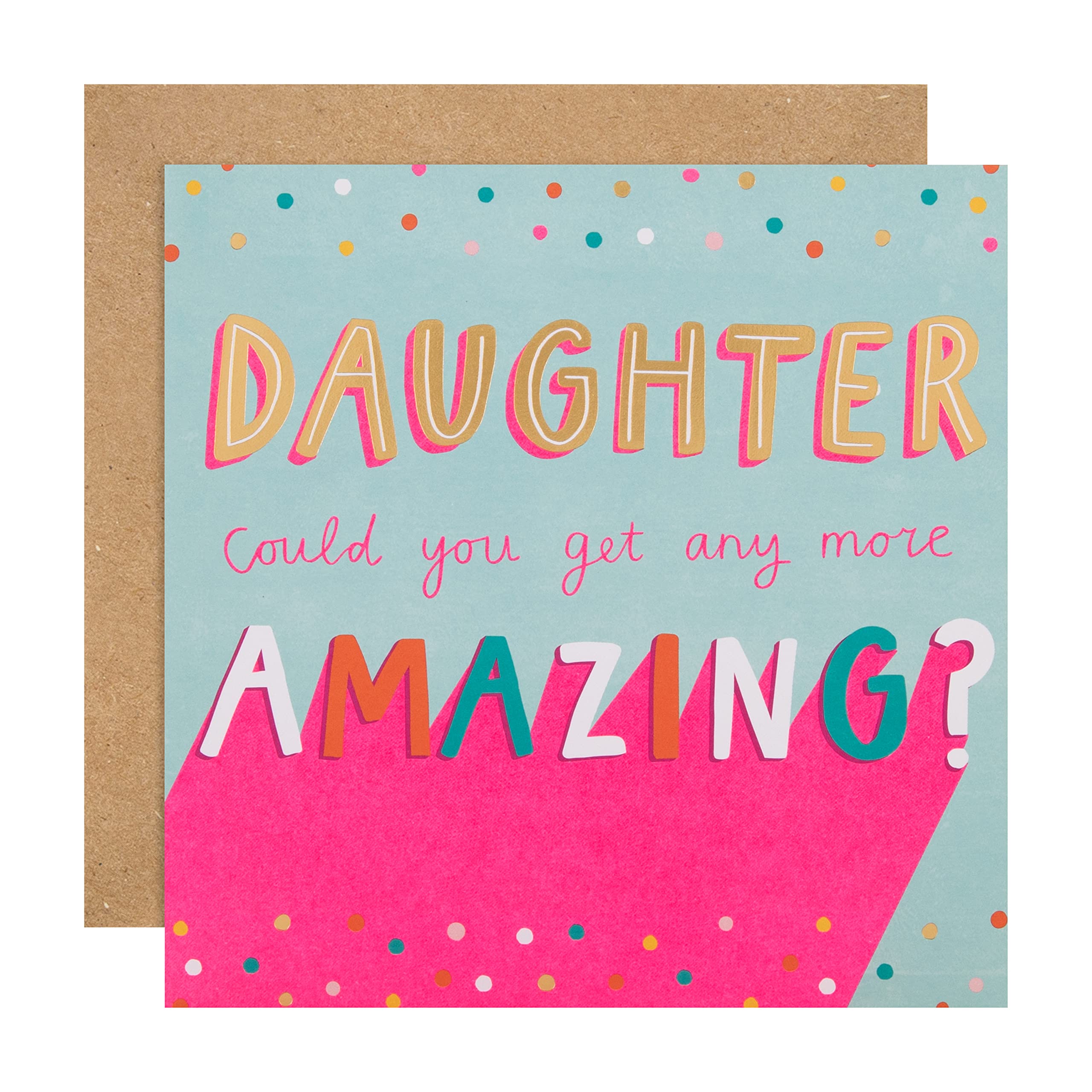 Hallmark Birthday Card for Daughter - Contemporary Text Based Design