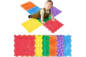 Edusense Sensory Mat for Autism Children - Textured Puzzle Play Mat for Kids, Non-Toxic Massage Game Floor Tiles | Safe Sensory Room Must Have (Classical)