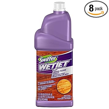 Swiffer Wetjet Wood Floor Cleaner Solution 1 Liter 2 5 Lbs Bottle Pack Of 8