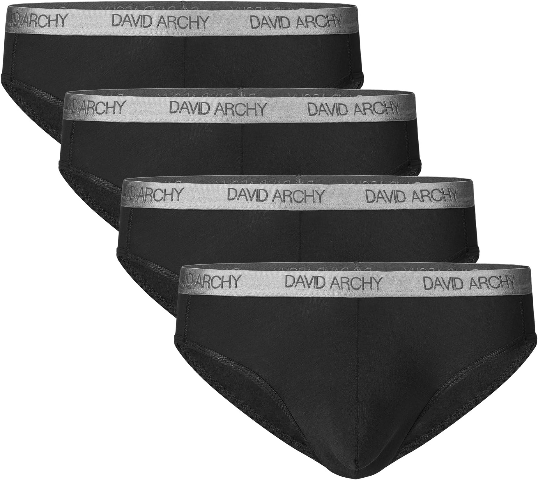 DAVID ARCHY Men's 4 Pack Micro Modal Underwear Lightweight Bikinis