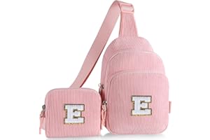 Birthday Gifts for 4 5 6 7 8 9 10 11 12 13 Year Old Girls, Cute Initial Crossbody Sling Bag Fanny Pack Belt Purse for Daughte