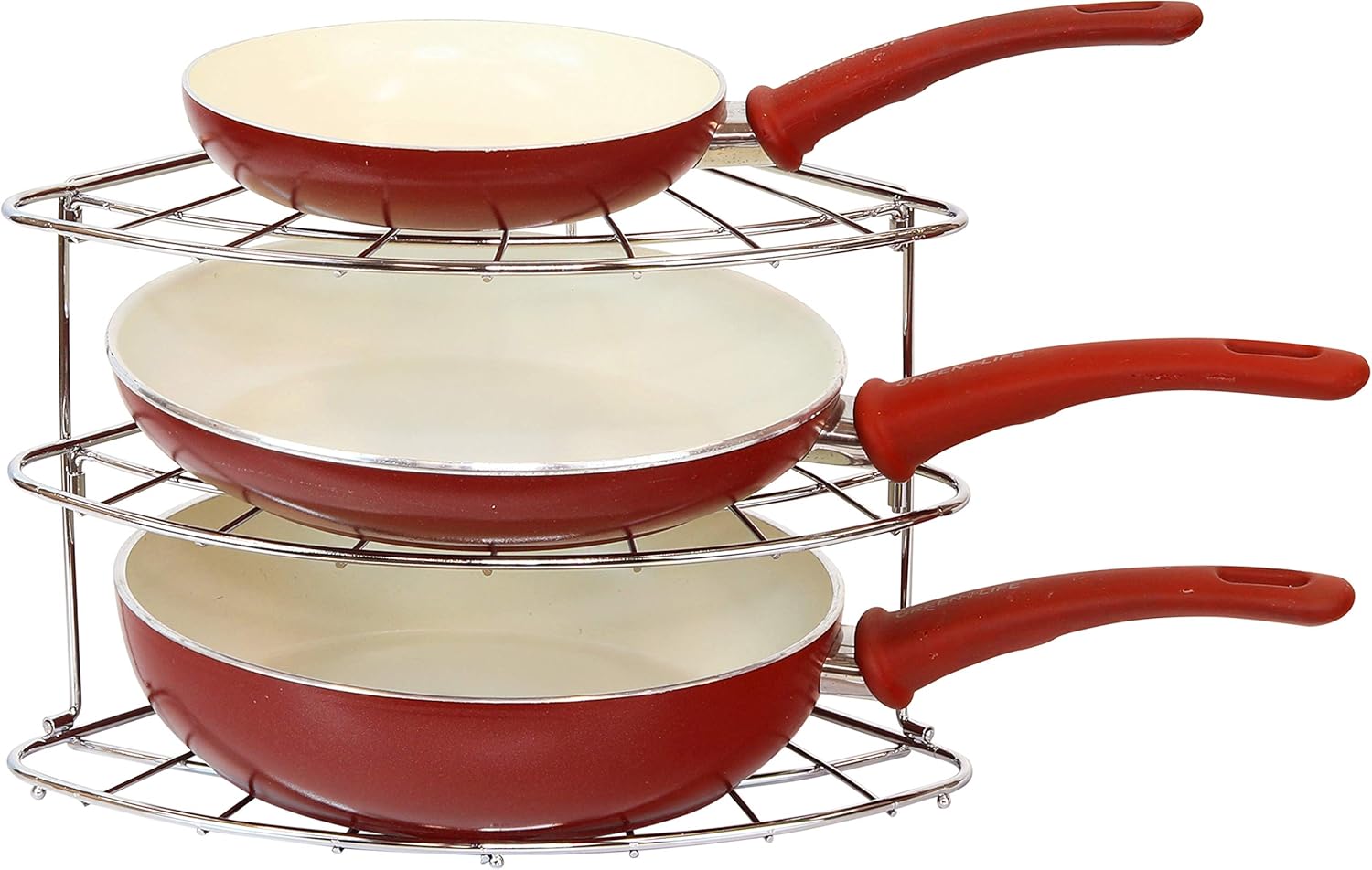 Simple Houseware 3-Tier Counter Corner Shelf Organizer, Chrome: Home & Kitchen