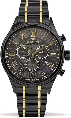 Montre homme or et noir Clearance
