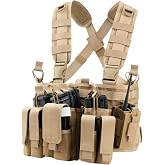 TACNEX Chest Rig with Removable Mag Pouches Customizable MOLLE Panel Modular Gear Carrier Harness