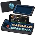 Soar Forge Sanctum Dice Box - Premium Case & Dice Tray for DND - Phone/Pen Slot, Magnetic Lid and Storage for your Sets, Mini's and More - Felt-Lined Vault Holder for D&D and RPG
