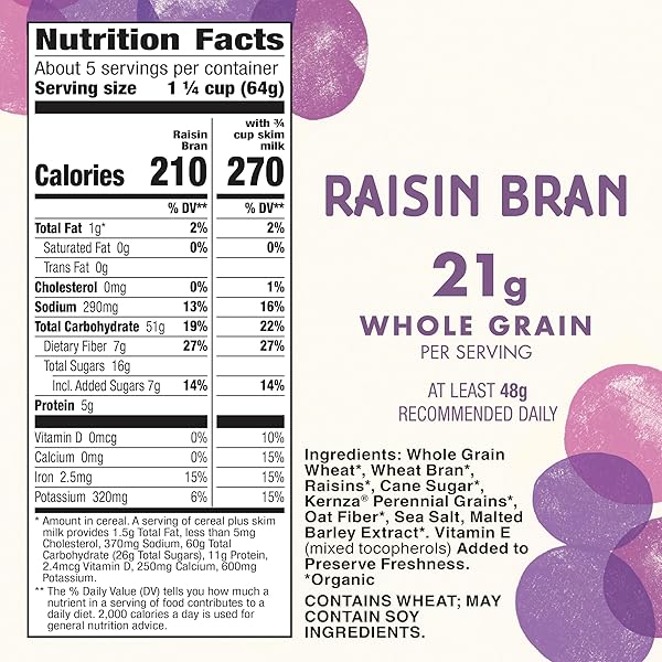 CASCADIAN FARM, ORGANIC RAISIN BRAN, 12 OZ