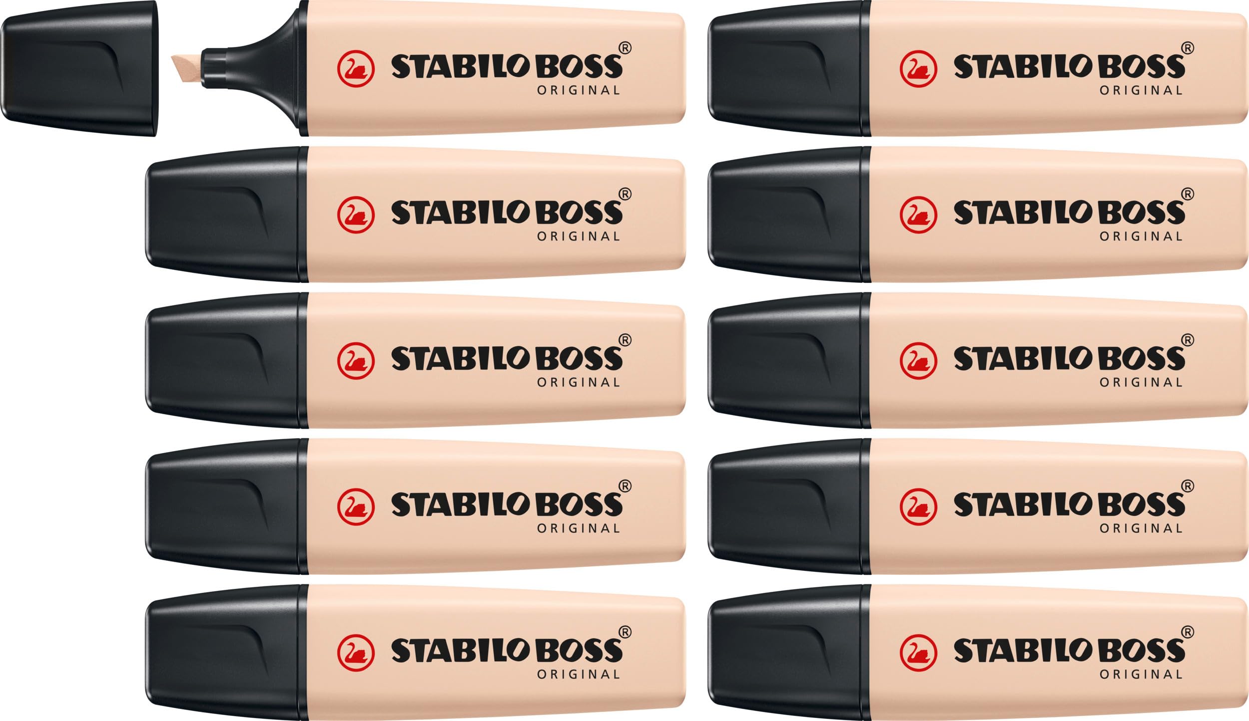 STABILO BOSS ORIGINAL NatureCOLORS - Highlighter - Pack of 10 - Beige