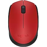 Mouse sem fio Logitech M170 com Design Ambidestro Compacto, Conexão USB e Pilha Inclusa - Vermelho