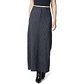The Drop Womens Denis Woven Long Column Skirt
