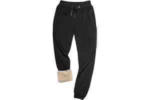 Yeokou Mens Winter Warm Sherpa Lined Active Thermal Jogger Fleece Sweatpants Pant
