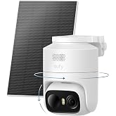 eufy Security eufyCam C37, Solar Cameras Wireless Outdoor,2K Resolution | 360&deg; Pan &amp; Tilt AI Tracking, Human/Pet/Vehicle Detection, Flexible Solar Panel, Color Night Vision, No Monthly Fee