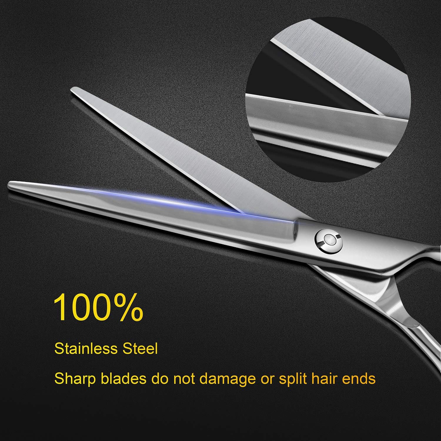 [LATEST 2020] Hair Scissors-Professional Barber Salon Hair Cutting Shears 6.5 inch Japanese Stainless Steel Haircut Scissors Sharp Durable Hair Trimming Scissors for Men Women Children Pets: Health & Personal Care