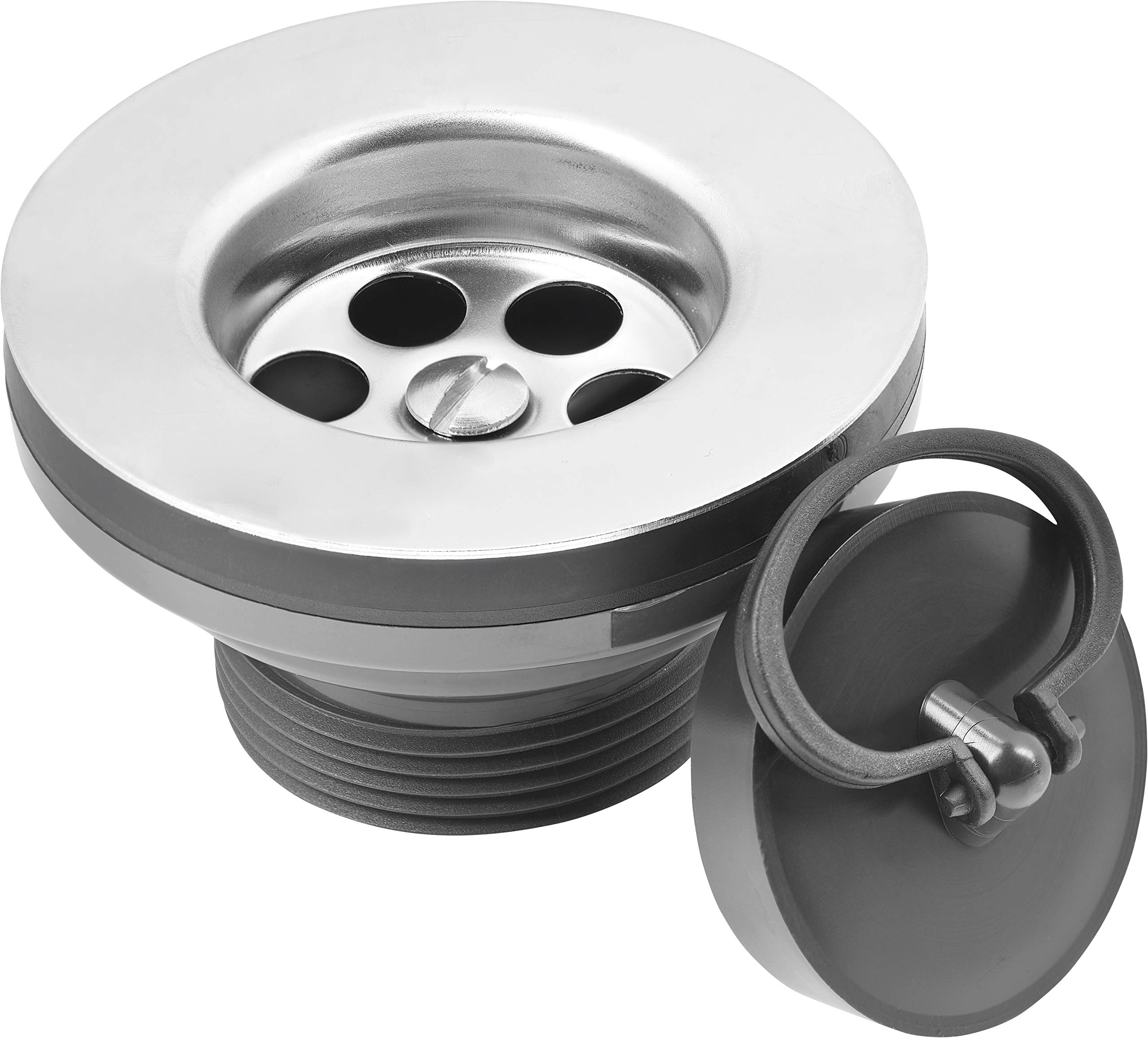 Cornat Recyclate Drain Valve for Fire Clay Sinks – 1 1/2 Inch Male Thread – Made from Recycled Plastics – Made in Germany Quality/Drain Plug/Sink Plug / T352504R