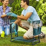 TANGZON Foldable Garden Kneeler & Seat, 2-in-1 Stool with Tool Pouch view 2