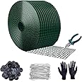 FUTRPOW Solar Panel Bird Guard,6inx120ft Critter Guard for Solar Panels with 100pcs Fastener Clips,PVC Coated Galvanized Pigeon Solar Panel Mesh,Critter Guard with Plier,Gloves for Bird Proofing