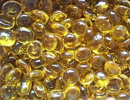 Vase Fillers Creative Stuff Glass Glass Gems 1 Lb Amber Floral