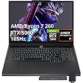 Lenovo Legion 5 15.1" WQXGA 165Hz Gaming Laptop, AMD Ryzen 7 260, NVIDIA GeForce RTX 5060 GDDR7, 16GB DDR5, 512GB SSD, 24-Zone RGB Backlit Keyboard, Wi-Fi 7, Win 11, Black, 1TB Docking Station Set