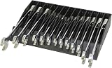 Lisle 40460 Black Plastic Pliers Wrench Rack Holds 13 Tools Upright view 2