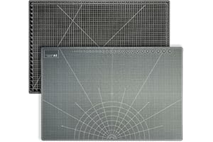 EUZEUZ,Premium Self-Healing A1 Cutting Mat (90cm x 60cm, 36”x24”), Black and Gray, Non-Slip PVC, Precision Grid Lines (Metric