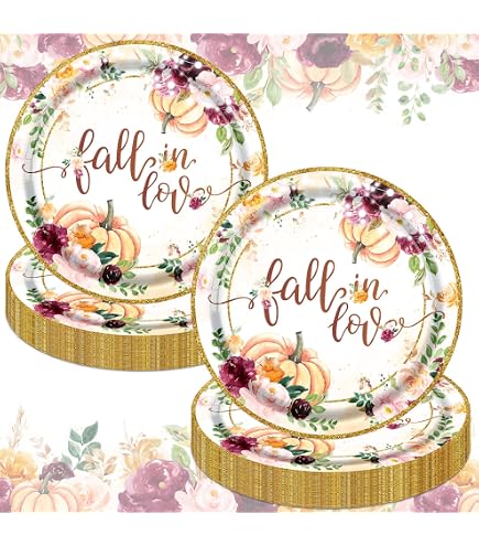 3 Pcs Fall In Love Tablecloths, Fall Bridal Shower Decorations Autumn Wine Floral...
