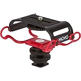 Movo SMM5-R Universal Microphone and Portable Recorder Shock Mount - Fits the Zoom H4n, H5, H6, Tascam DR-40, DR-05, DR-07 with 1/4" Mounting Screw (2016 Latest Version)