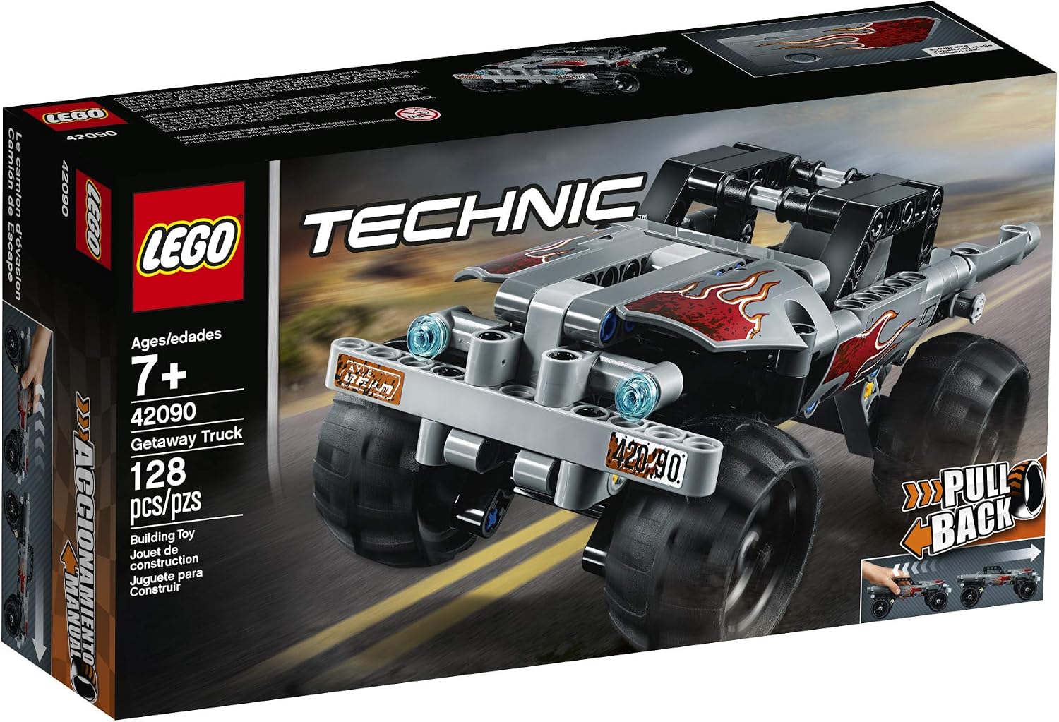 LEGO 42090 Technic Getaway Truck with Pull-Back Motor, Monster Truck Model, Building Set for 7+ Years Old Boys and Girls - Image 5