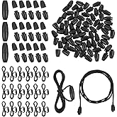 Classicseali 40 Set Sbreakaway Lanyard Clasp with Lanyard String Kit, Nylon Lanyards Necklace Cord and Plastic Breakaway Lanyards Clasp Safety for Pendant, Necklace, Jewellry Making Craft String Kit