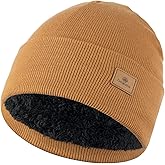 Ocatoma Winter Beanie for Men Women Cuffed Thick Knit hat Fleece Lined Snow Ski Hats Stocking Cap Outdoor Unisex