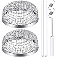 TOODOO 2 Pack Flying Insect Screen RV Furnace Vent Screen RV Water Heater Vent Cover 2.8 Inch Stainless Steel Mesh with Insta