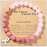 CHICING Cancer Care Gifts for women,Natural Stone Healing Crystal Bracelets Encouragement Gifts for Women Man Girls Best Friend Sister