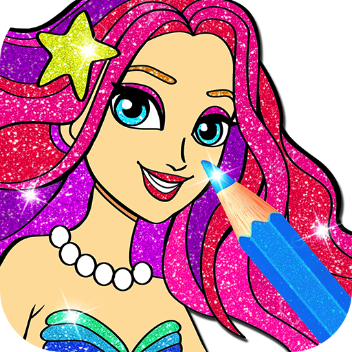 Download Amazon Com Rainbow Glitter Coloring Book Mermaids Princess Mermaids Coloring Games For Kids Apps Games