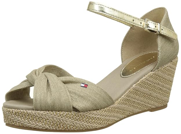 Tommy Hilfiger Damen Iconic Elba Metallic Canvas Espadrilles