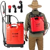 Manual Pump Backpack Sprayer - 12L/ 3.17 Gallon Sprayer Pump with 3 Spray Nozzles for Fertilizing, Pesticides, Watering, Cleaning, and Protection - Spray Container with Straps by Kings County Tools