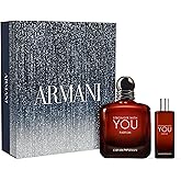 Armani Beauty - Stronger With You Parfum - Men's Cologne 2-Piece Set - Woody & Ambery Fragrance - Rum, Cedarwood, & Vanilla Notes - Full Size, 3.4 Fl Oz & Travel Size, 0.5 Fl Oz