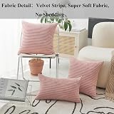 Home Brilliant Corduroy Cushion Covers 20x20 Baby Pink Pack of 2 view 2