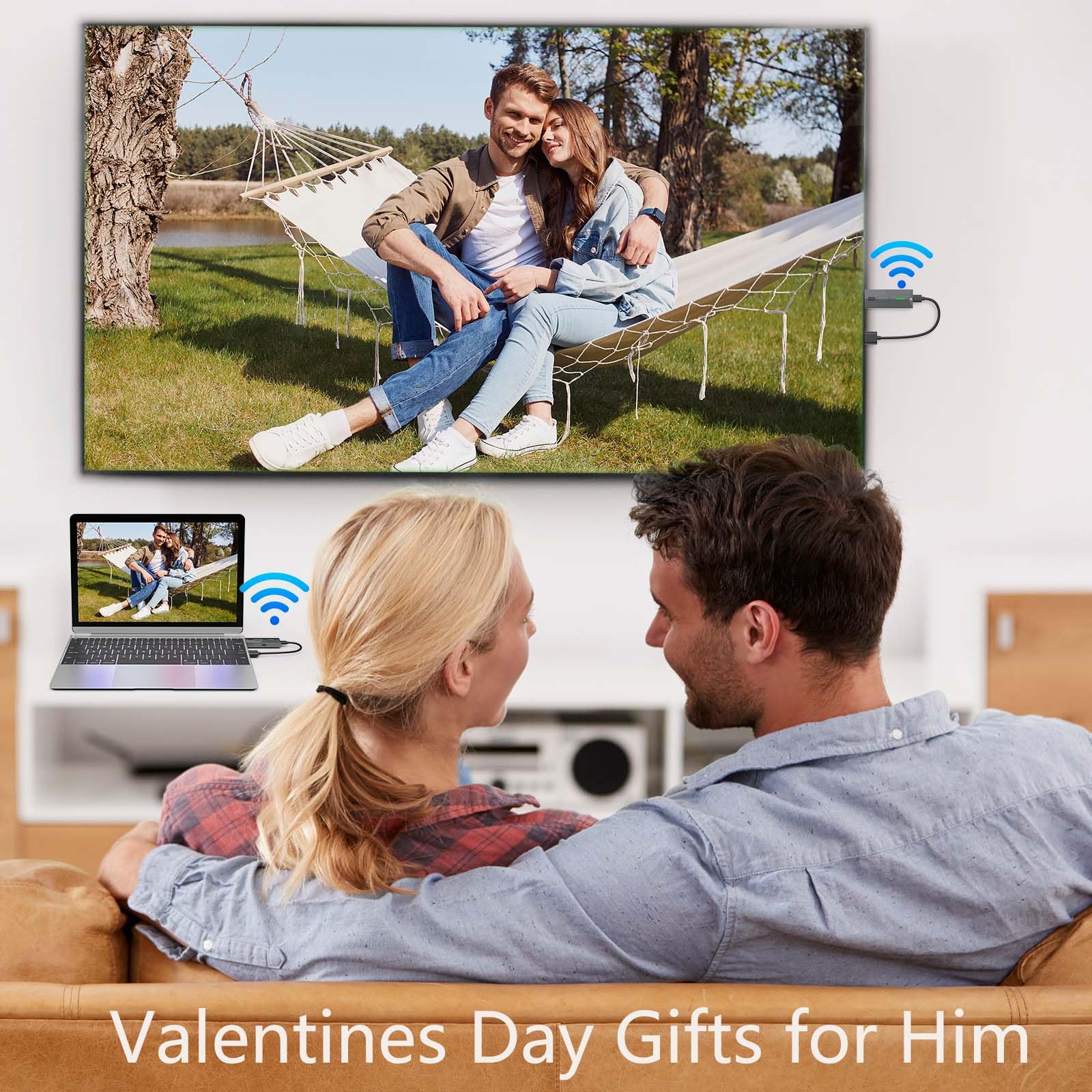 Wireless HDMI Transmitter and Receiver, Plug & Play 4K Decording, Portable 2.4G/5G Wireless HDMI Extender Kit for Streaming Video and Audio to Monitor from Laptop/PC/TV Box/Projector (30m)