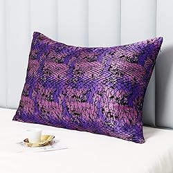 MANSPHIL Purple Crocodile Pattern Silk