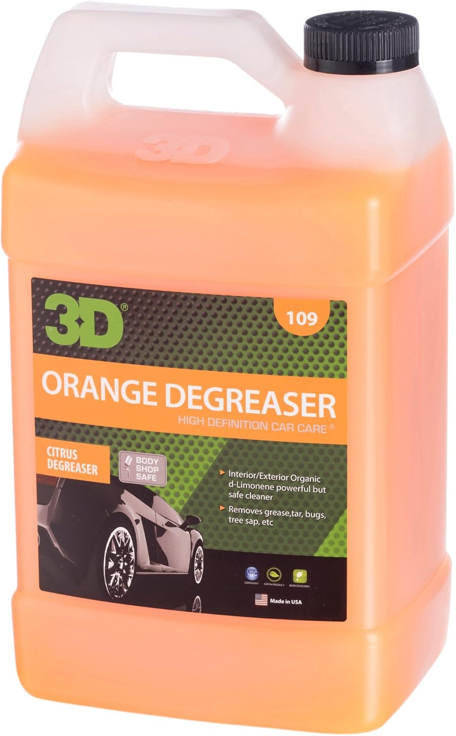 3D Orange Degreaser Citrus Cleaner 1 Gallon Safe, Green and Organic