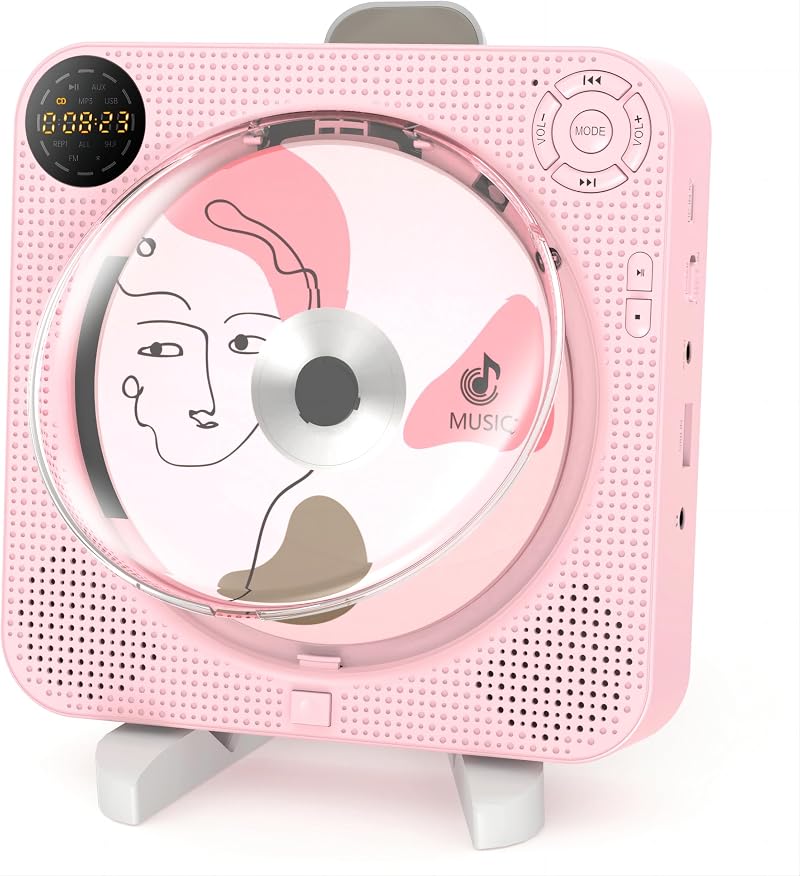 Arafuna Portable CD Player with Bluetooth 5.0 Speakers Remote LCD Display