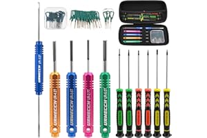 URMECCH Terminal Removal Tool Kit for Deutsch Connectors, Depinning Tools Electrical Pin Extractor with Magnetic Phillips Screwdrivers 32Pc