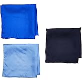Stacy Adams mens 100% Silk Hand Rolled 17"x 17" Pocket Square Three Piece Set
