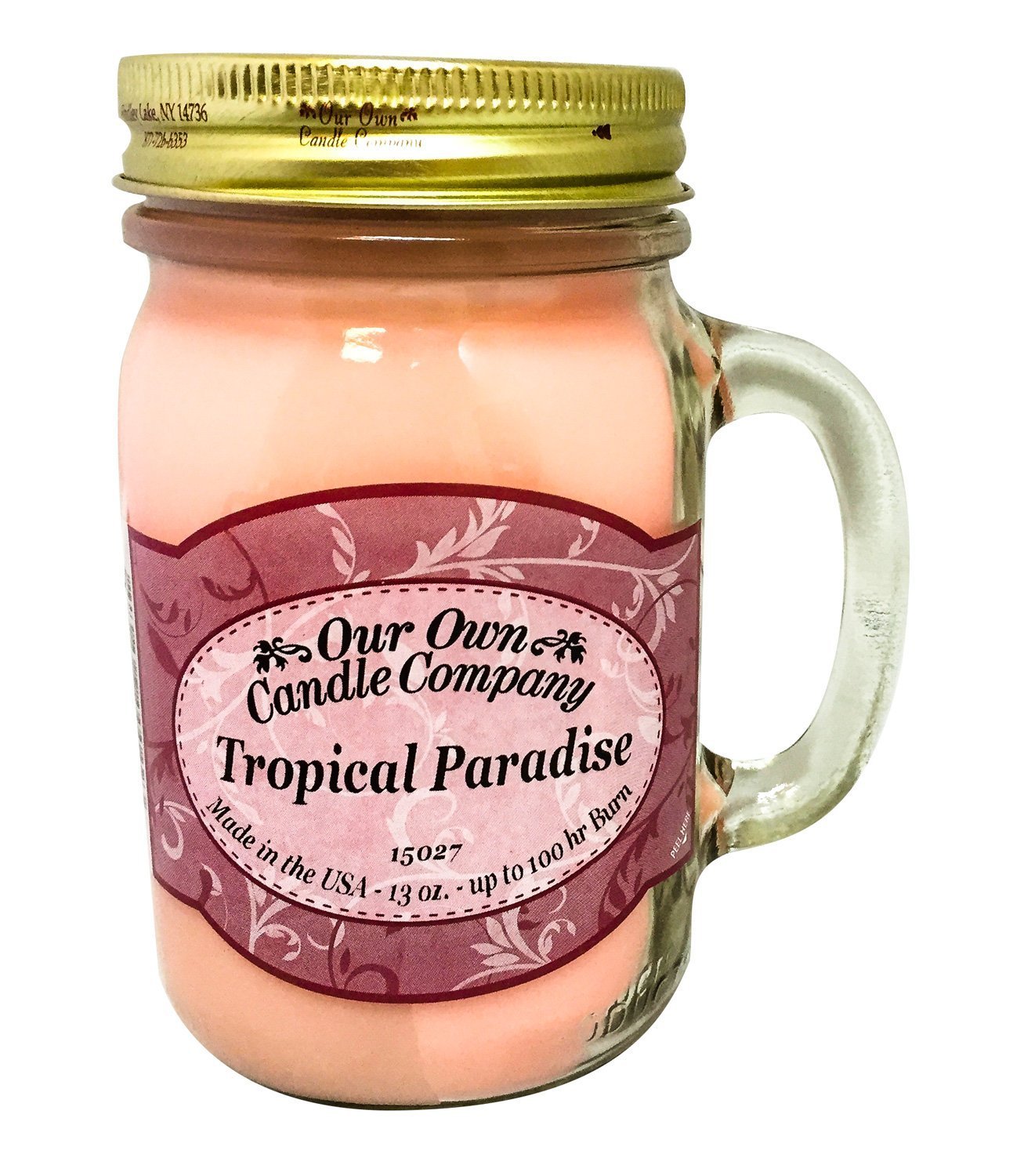 Our Own Candle Company Tropical Paradise Scented 13 Ounce Mason Jar